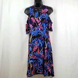 MAEVE Elia Floral Printed Flowy BOHO Cold Shoulder Mini Dress Size 0